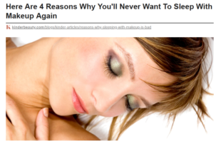 reasons why sleeping in makeup is bad